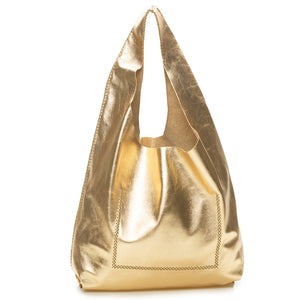 palermo bag | gold upcycled leather