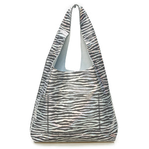 palermo bag | holographic zebra pattern upcycled leather