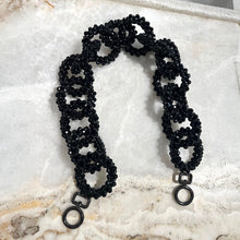 chain beaded strap | black