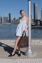 ipanema bag | brown upcycled leather with orange stitching