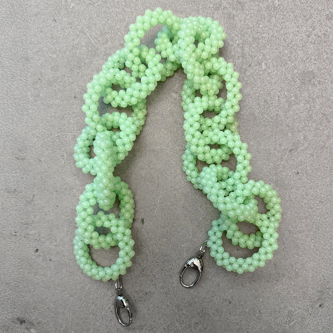 chain beaded strap | glow in the dark