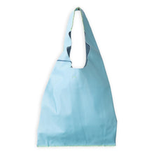 palermo bag | cyan upcycled leather with neon stitches