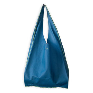 palermo bag | steel blue upcycled leather