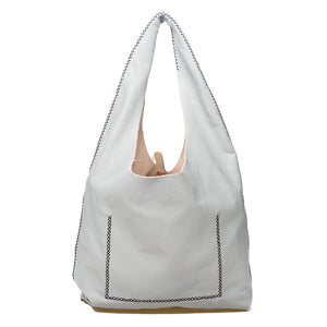 palermo bag | white upcycled leather