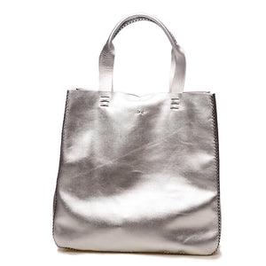 ipanema bag | silver upcycled leather