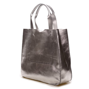 ipanema bag | silver upcycled leather