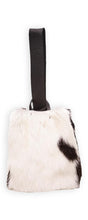 navigli bag | black and white upcycled cowhide