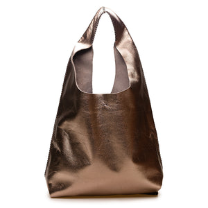 palermo bag | metallic brown upcycled leather