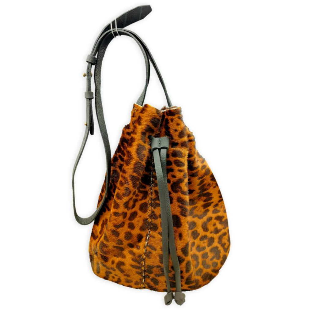 chelsea bag | leopard-print upcycled cowhide