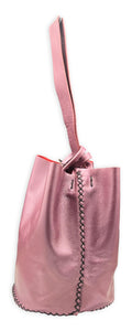 navigli bag | metallic parrot pink upcycled leather