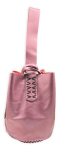 navigli bag | metallic parrot pink upcycled leather