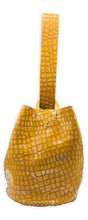 navigli bag | deep yellow organic-embossed upcyled leather