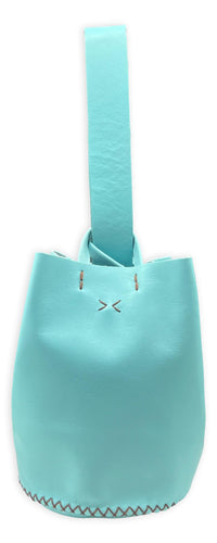 navigli bag | cyan upcycled leather