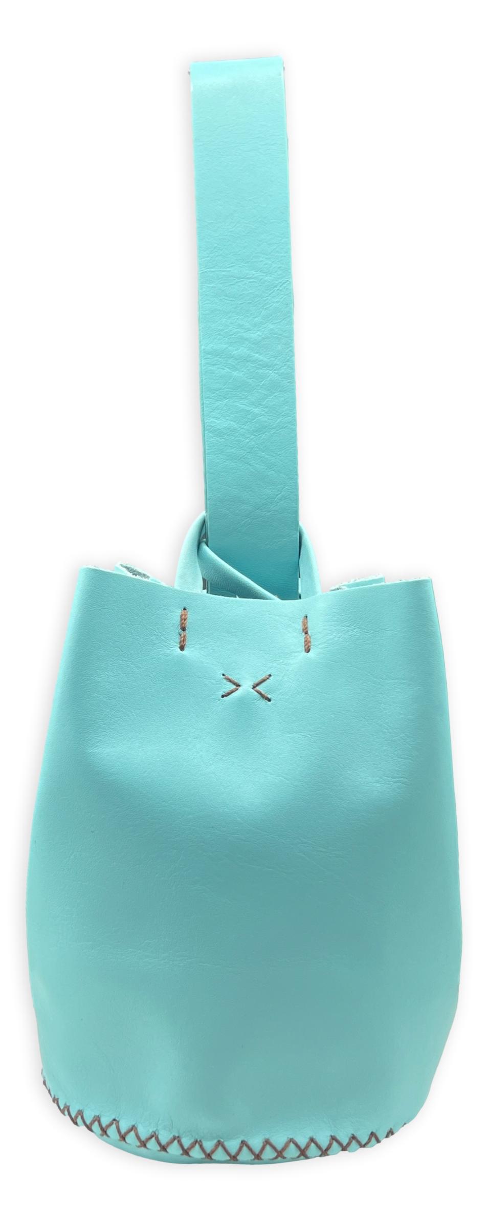 navigli bag | cyan upcycled leather
