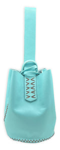 navigli bag | cyan upcycled leather