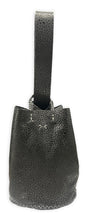 navigli bag | black pebble grain upcycled leather