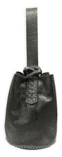 navigli bag | black pebble grain upcycled leather