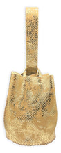 navigli bag | distressed gold snake-embossed upcycled leather