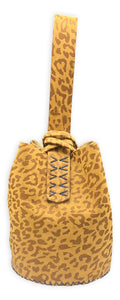 navigli bag | honey brown leopard-print upcycled leather