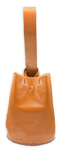 navigli bag | cognac upcycled leather