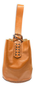 navigli bag | cognac upcycled leather