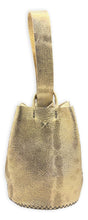 navigli bag | light gold lezard-embossed grain upcycled leather