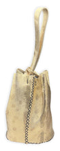 navigli bag | light gold lezard-embossed grain upcycled leather