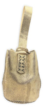 navigli bag | light gold lezard-embossed grain upcycled leather