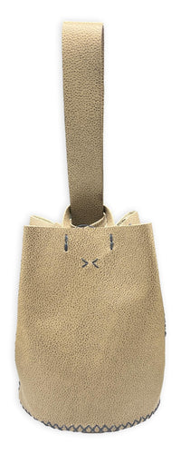 navigli bag | sand pebble grain upcycled leather