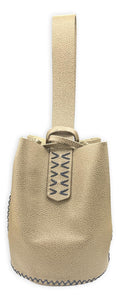 navigli bag | sand pebble grain upcycled leather