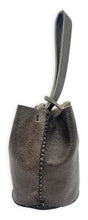 navigli bag | brown upcycled leather with black stitches