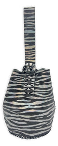 navigli bag | holographic zebra-print upcycled leather