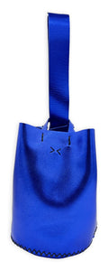 navigli bag | klein metallic blue upcycled leather