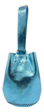 navigli bag | metallic blue upcycled leather