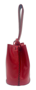 navigli bag | red upcycled leather
