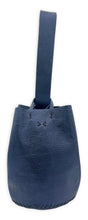 navigli bag | navy lezard-embossed upcycled leather