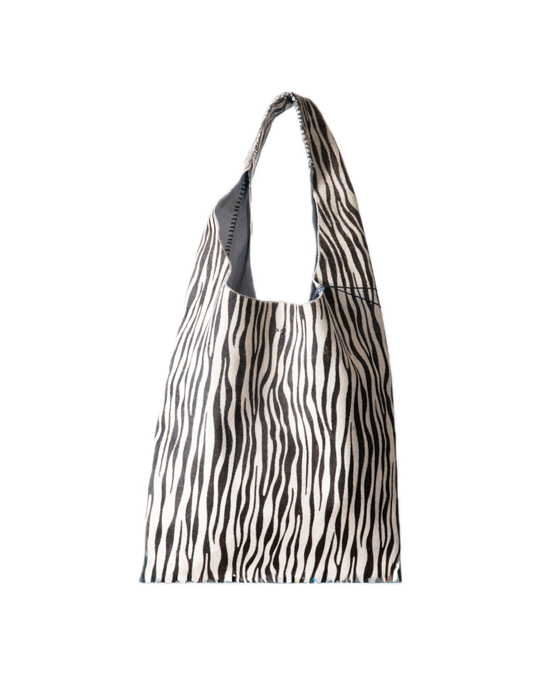 palermo bag | zebra print upcycled cowhide
