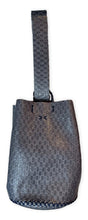 navigli bag | gray geometric-embossed upcycled leather