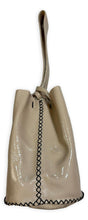 navigli bag | glossy sand upcycled leather
