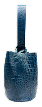 navigli bag | navy croc-embossed upcycled patent leather