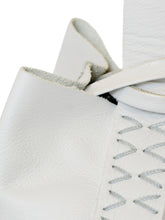 navigli bag | off-white leather with white stitches