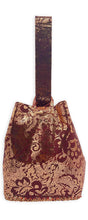 navigli bag | floral gold over burgundy upcycled leather