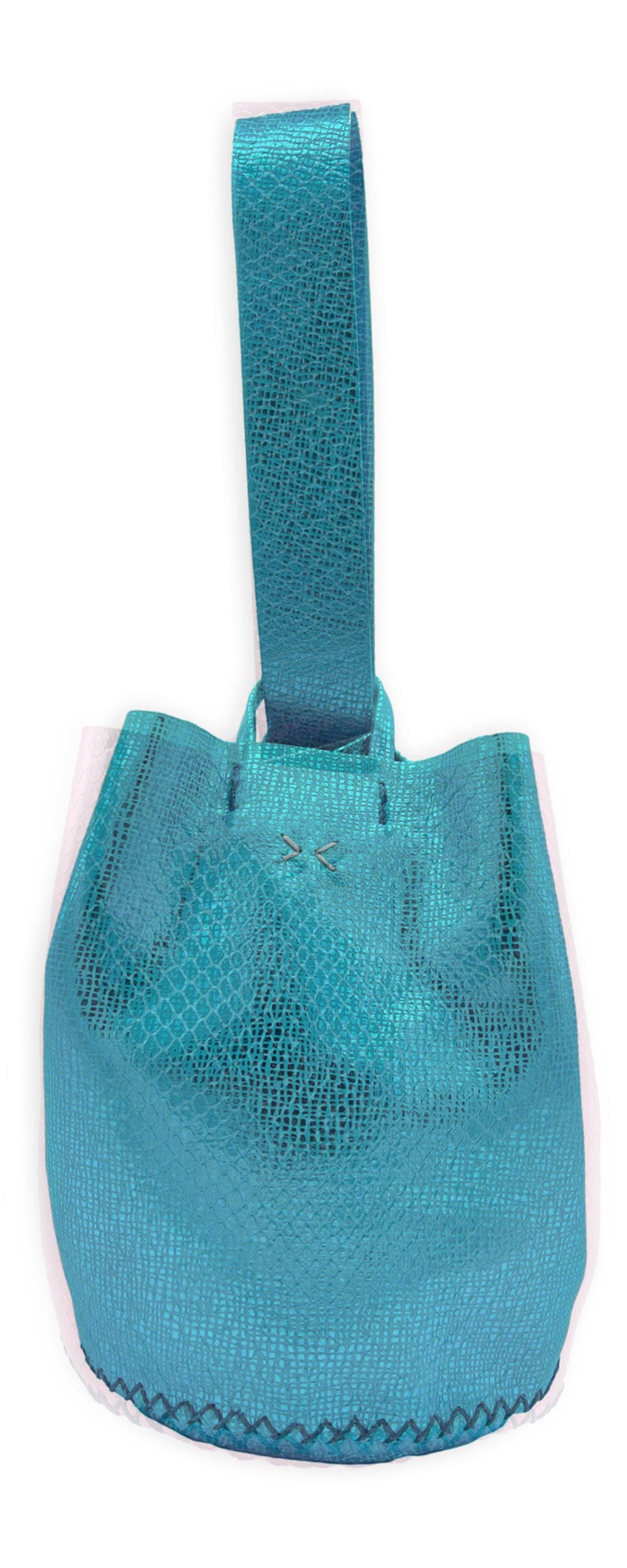 navigli bag | metallic blue leather