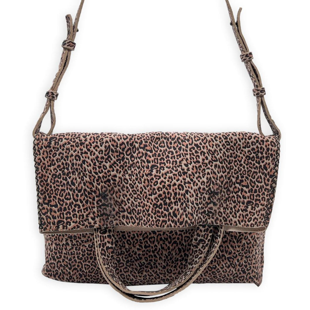 vila | leopard-print  upcycled suede