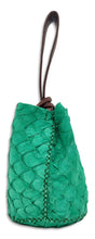 navigli bag | light green upcycled pirarucu skin