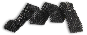 black hand-beaded strap - Volta Atelier