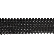 black hand-beaded strap - Volta Atelier