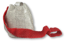 red hand-beaded strap - Volta Atelier