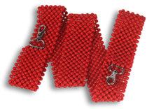 red hand-beaded strap - Volta Atelier