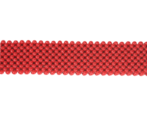 red hand-beaded strap - Volta Atelier